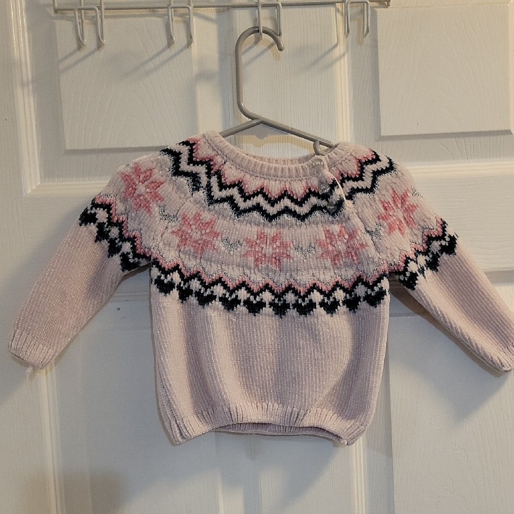George Pink and Black Patterned Women's Sweater - Picture 1 of 4
